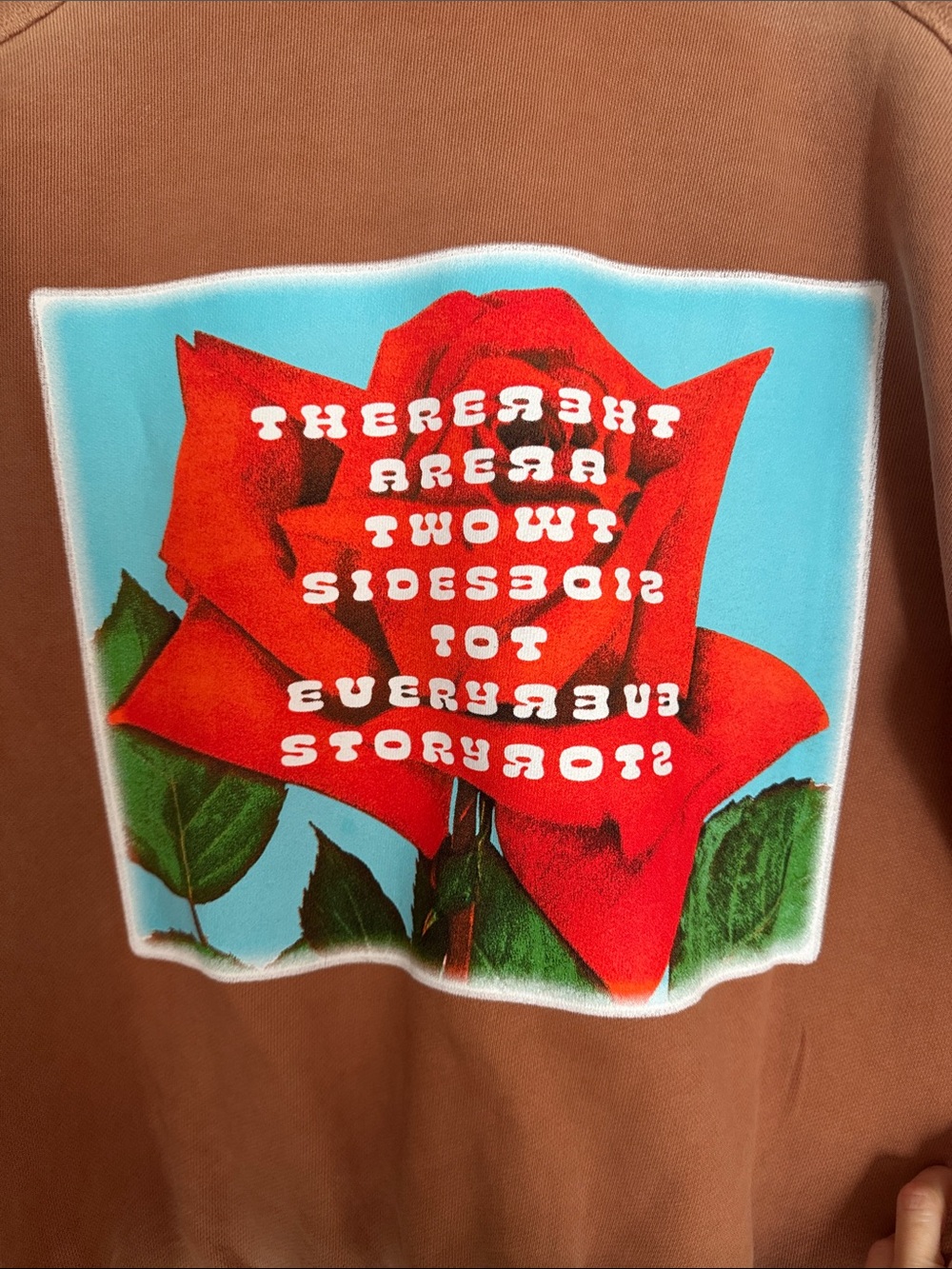Boys Lie Rust Crewneck Sweatshirt with Tonal Winged Graphic - Picture 3 of 3